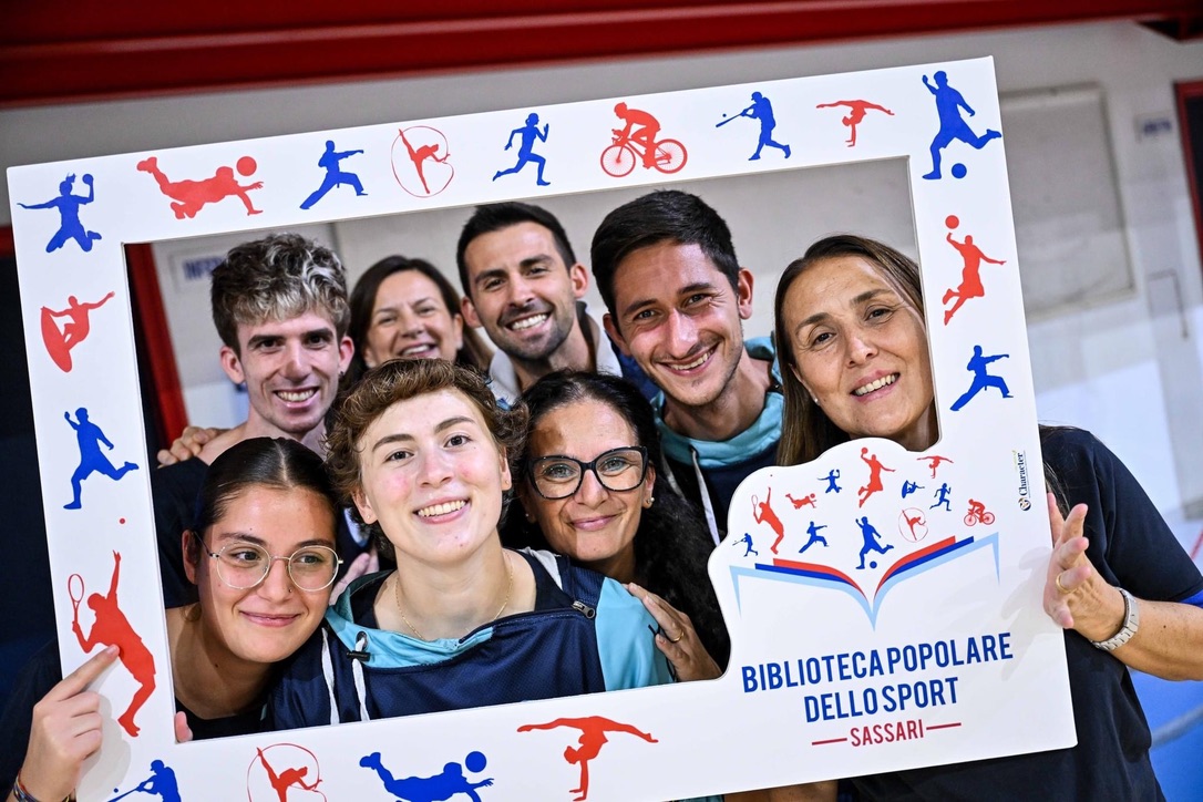 Staff del Basket 90 Sassari premiato dalla Biblioteca Popolare dello Sport di Sassari